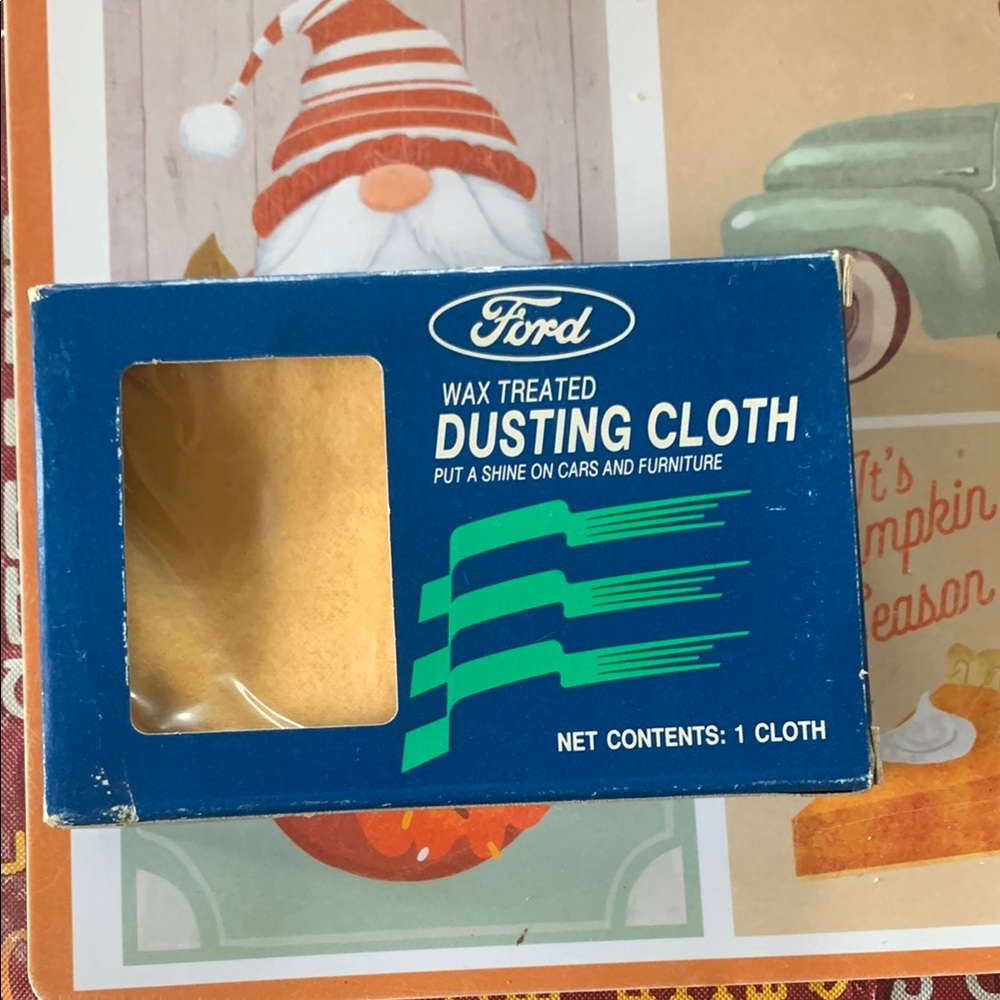 Vintage Ford Blue and Orange Dusting Cloth  criteria 1990-1995